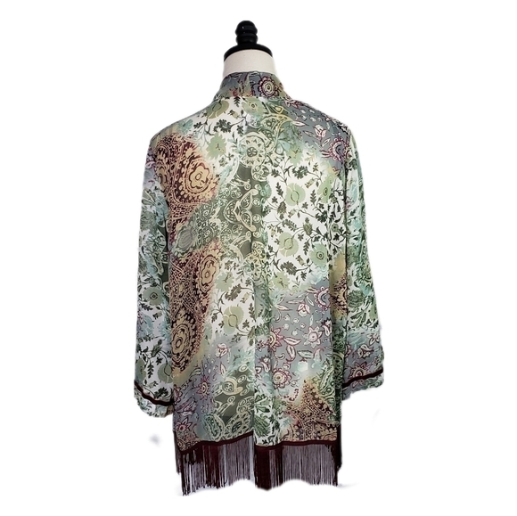 Loop 18- Kimono, Fringe, Velvet Size 13/15. XL - Picture 2 of 9